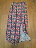 Ladies Primark Size 12 Purple Orange Split Hem Elasticated Skirt