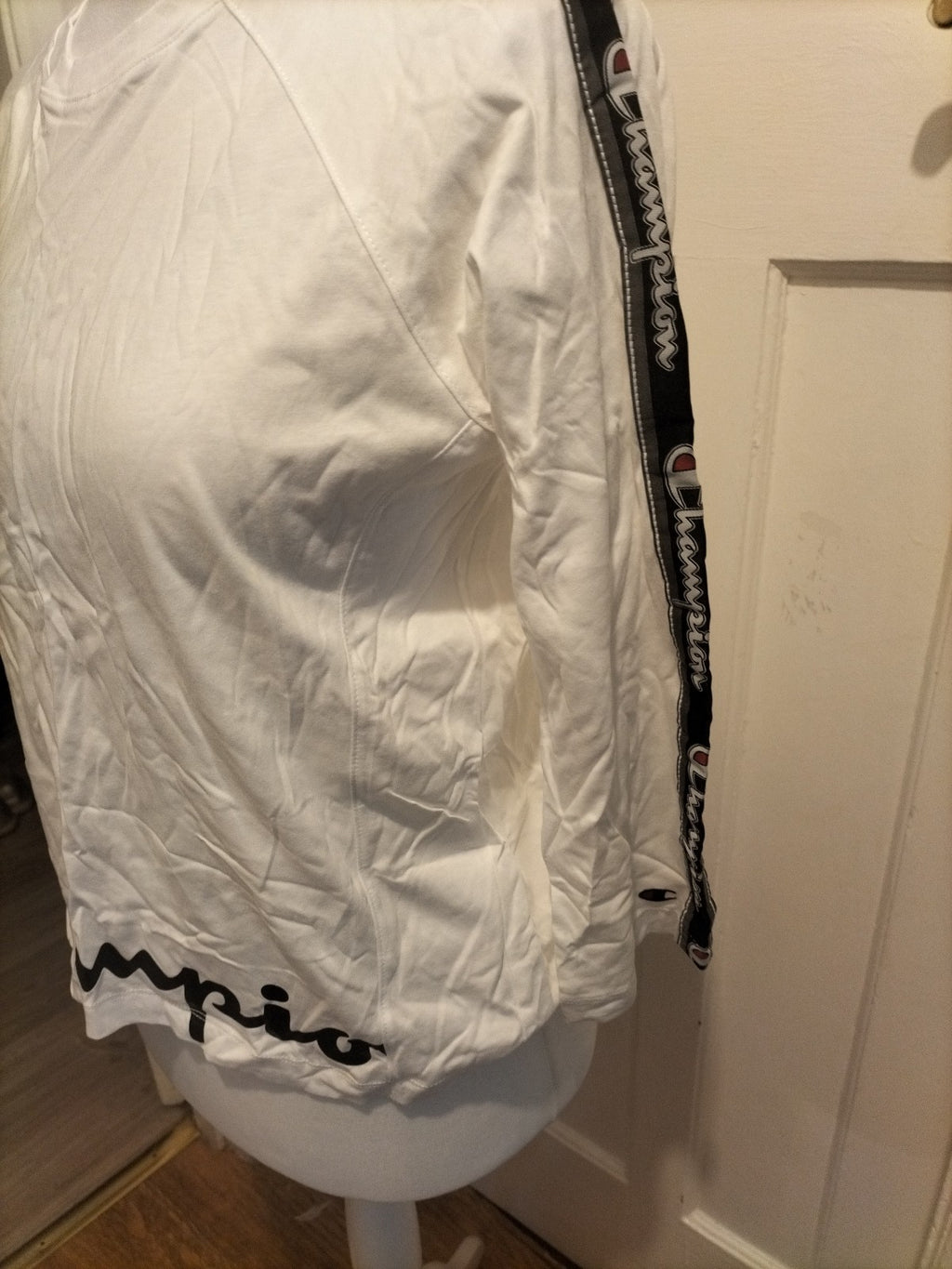 Ladies Champion Size Large White Long Sleeved Tshirt