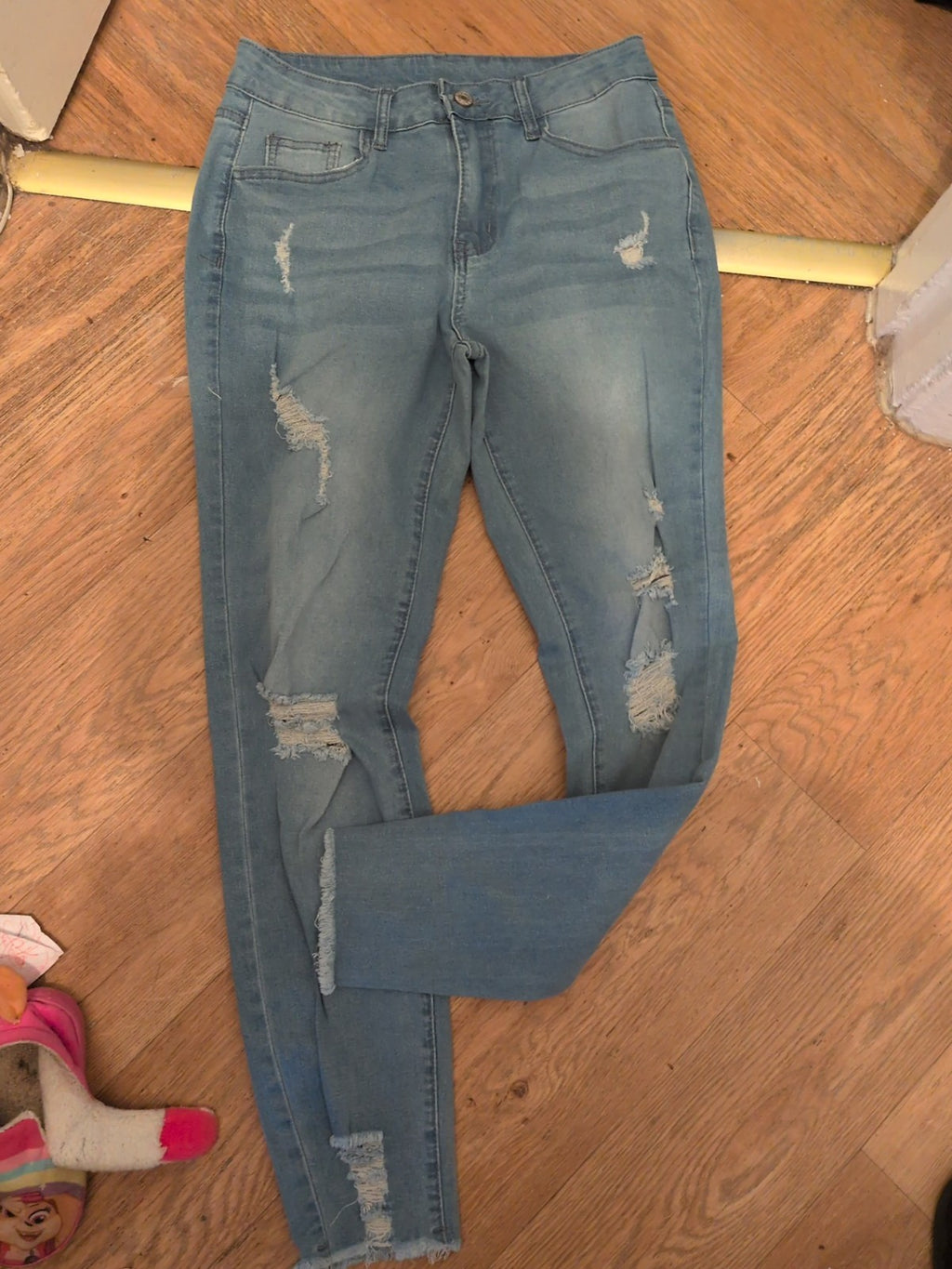 Medium Denim Ripped Jeans