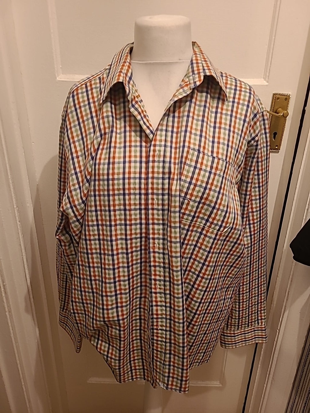 Mens GV Size 3XL Multi Check Long Sleeved Shirt