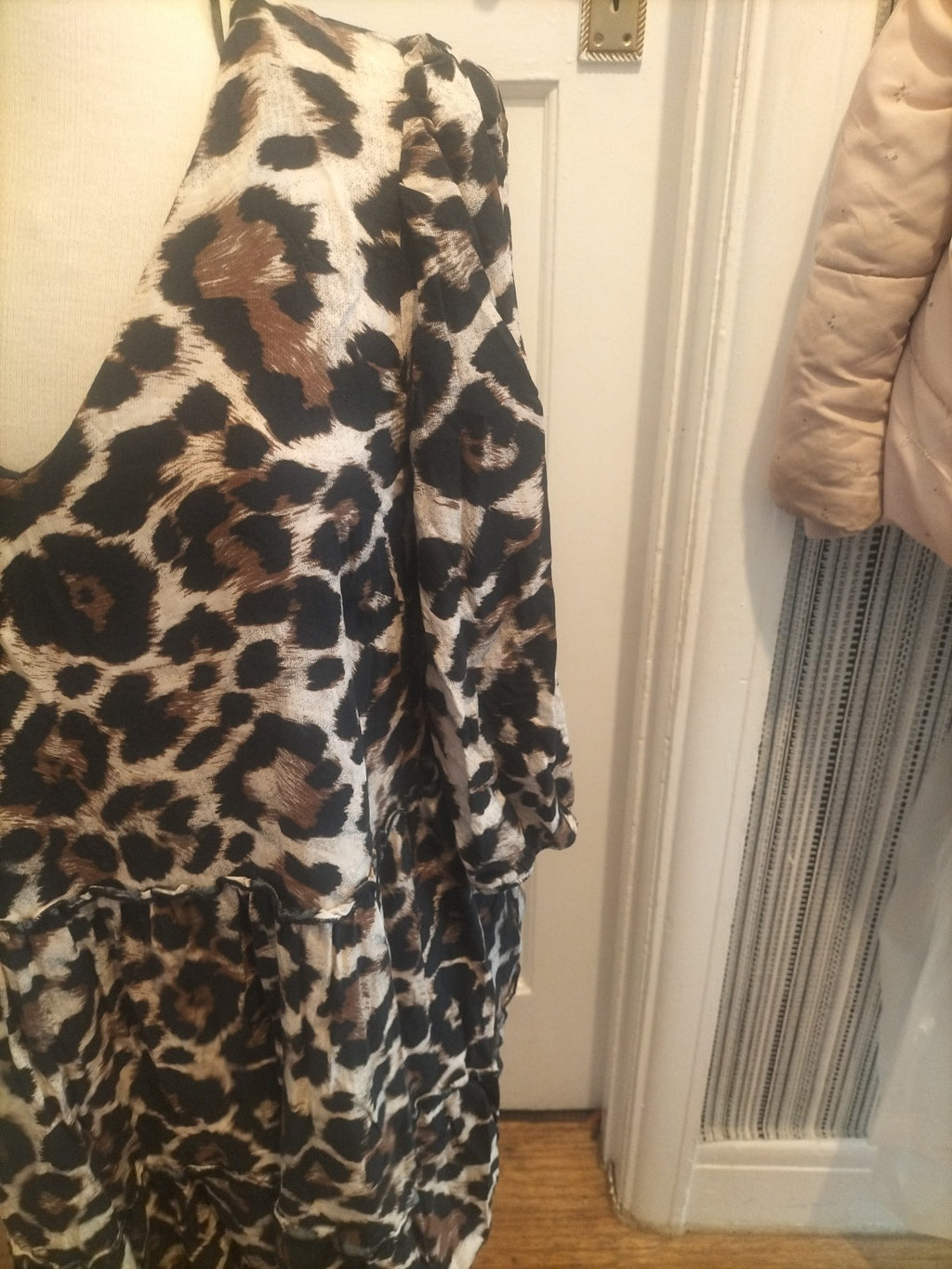 Ladies George Size 12 Leopard Print Style Mid Sleeved Dress