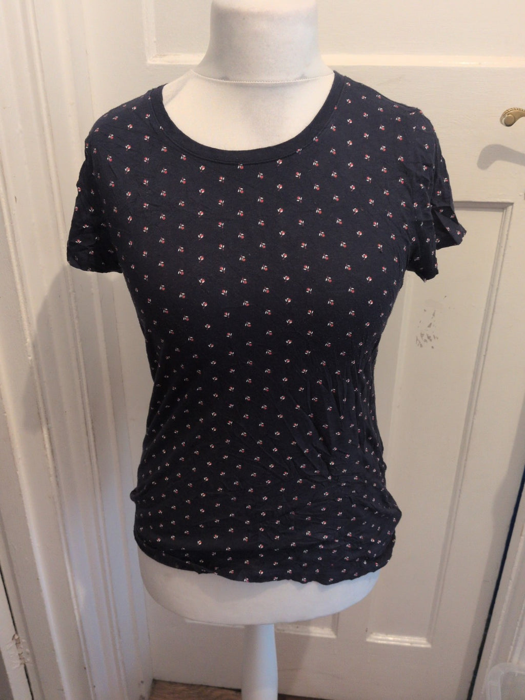 Gap Medium Navy Patterned Short Sleeve T-shirt