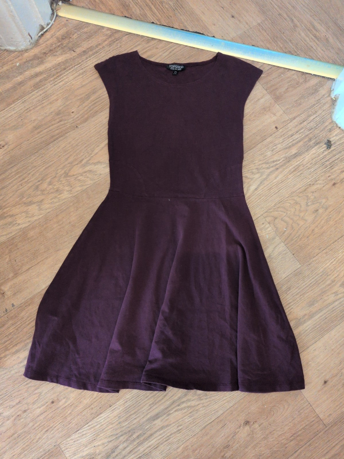 Topshop 10 Purple Sleeveless Round Neck Dress