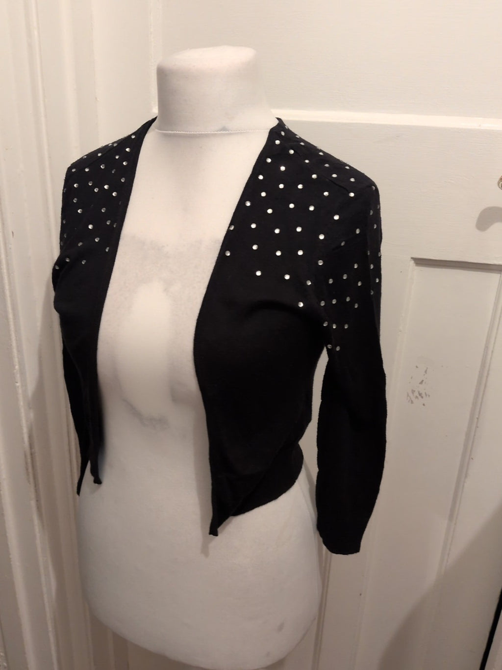 H&M Small Black Stud Diamante Blouse