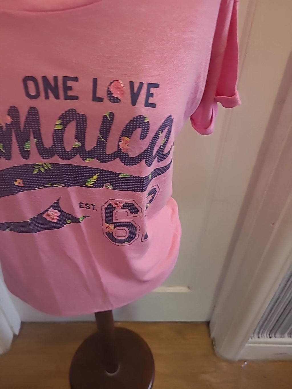 Ladies T.shirt Size Med Pink/ Blue