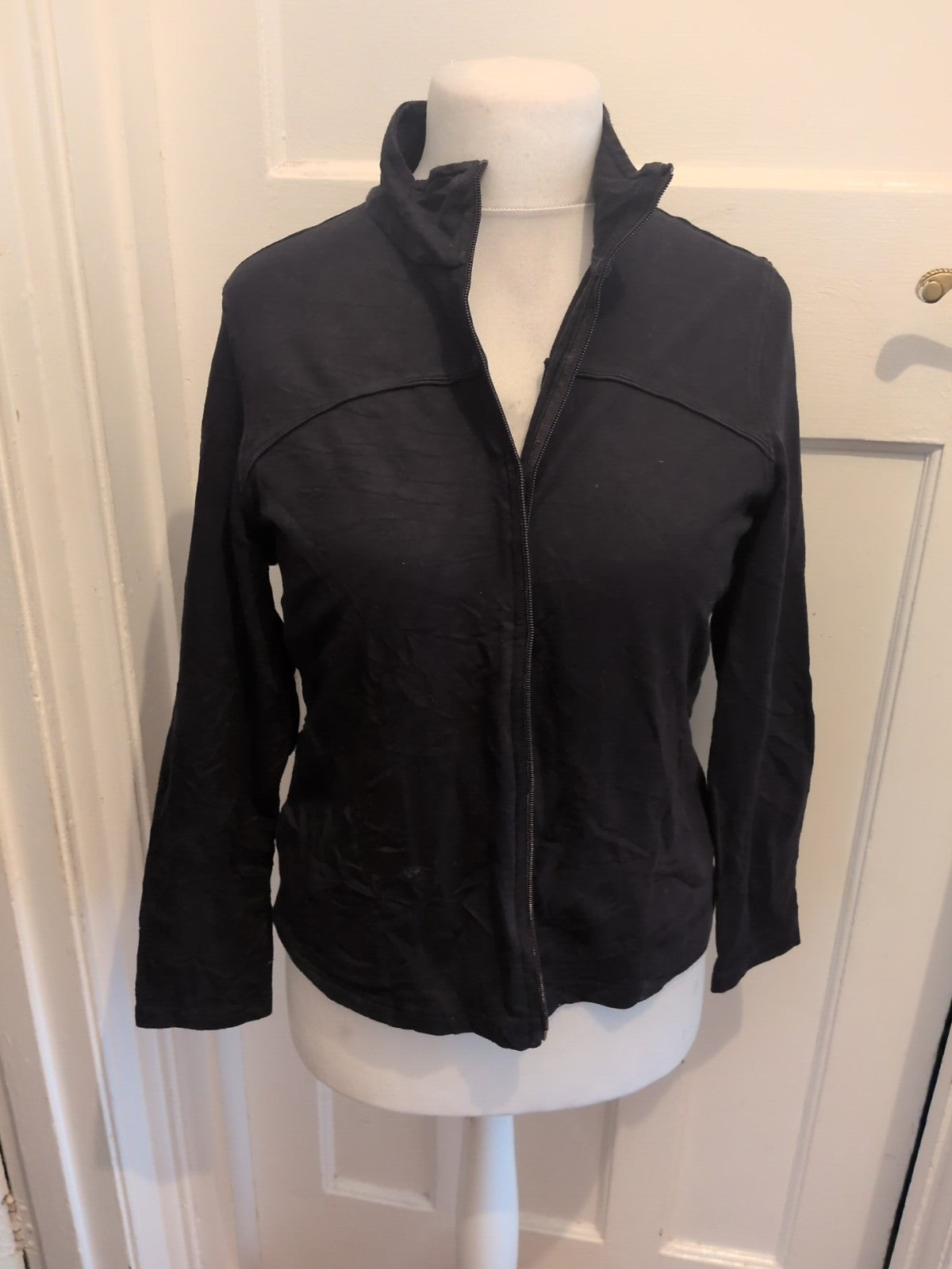Marks And Spencer 16 Black Full Zip Jacket