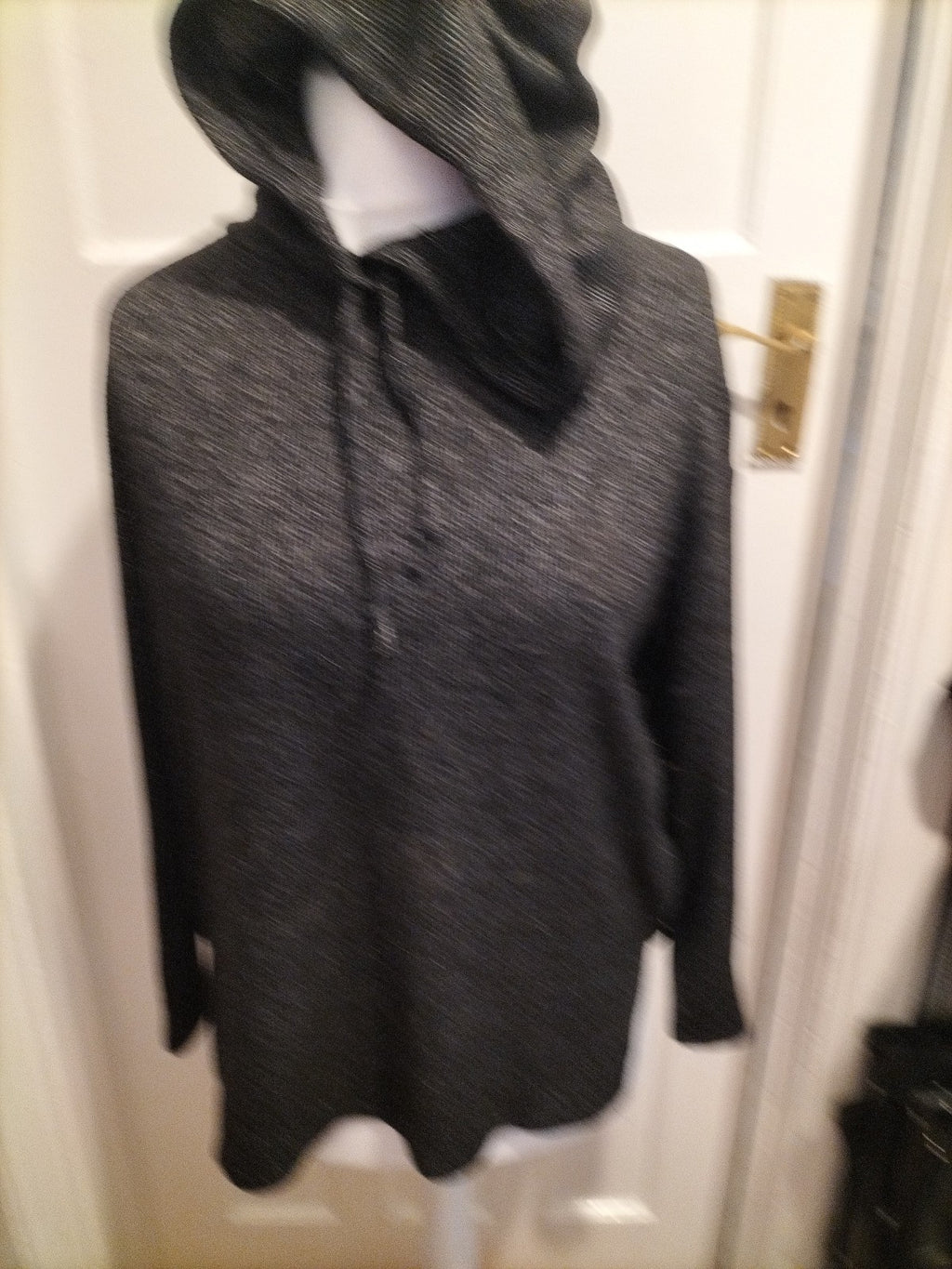 Ladies George Size 12 Black Fleck Pullover Hoodie