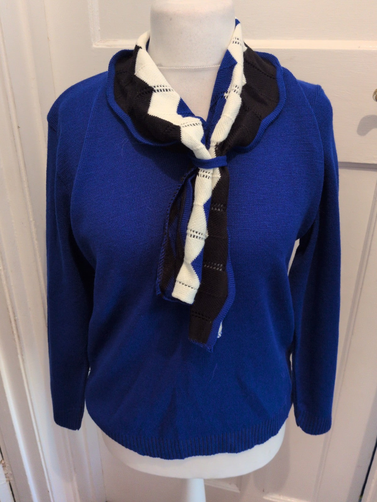 Lizzi Clarke S/M Deep Blue With High Neck Pullover Jumper