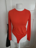 Inditex Size Large Coral Long Sleeved Playsuit
