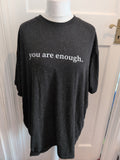Mens Large Black You Are Enough T-shirt