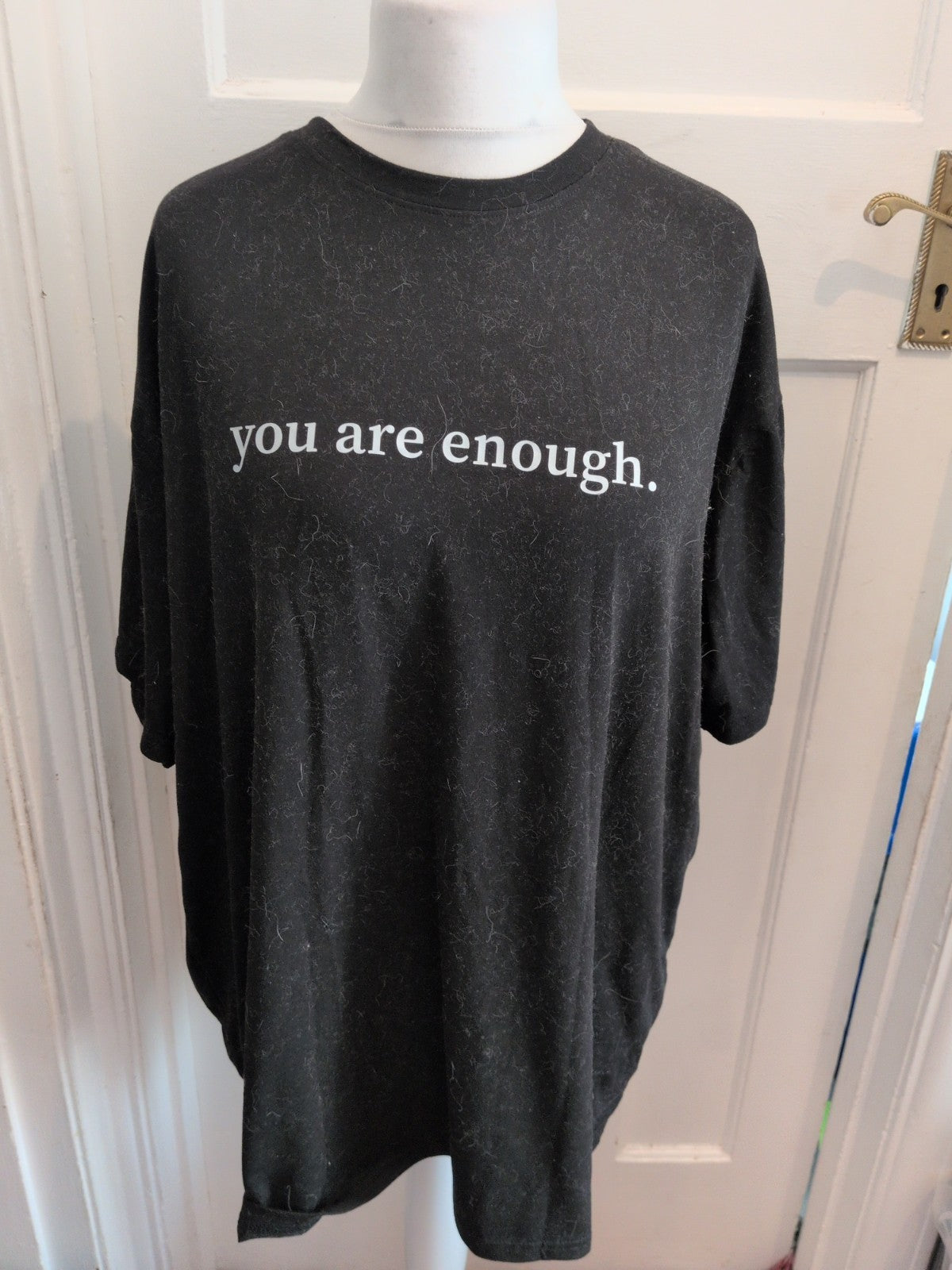 Mens Large Black You Are Enough T-shirt