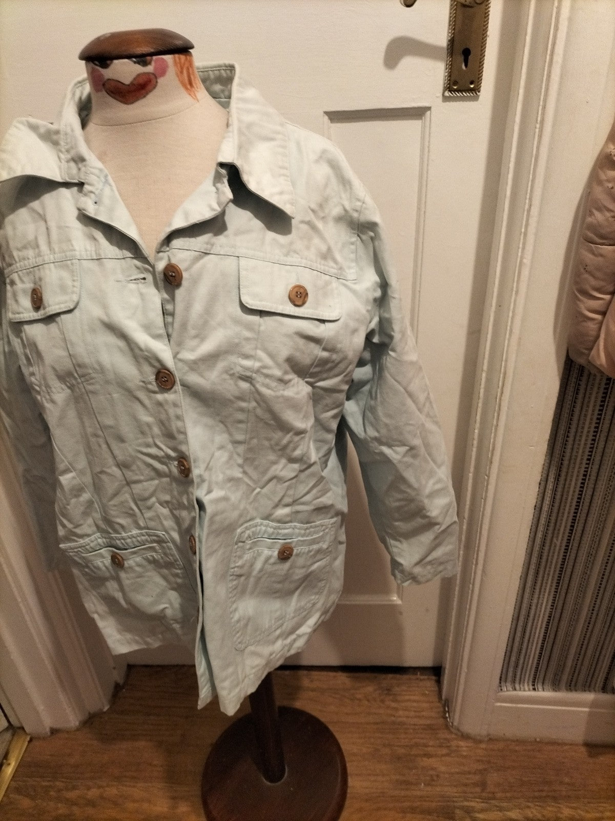 Ladies Marks And Spencer Size 20 Turquoise Jacket