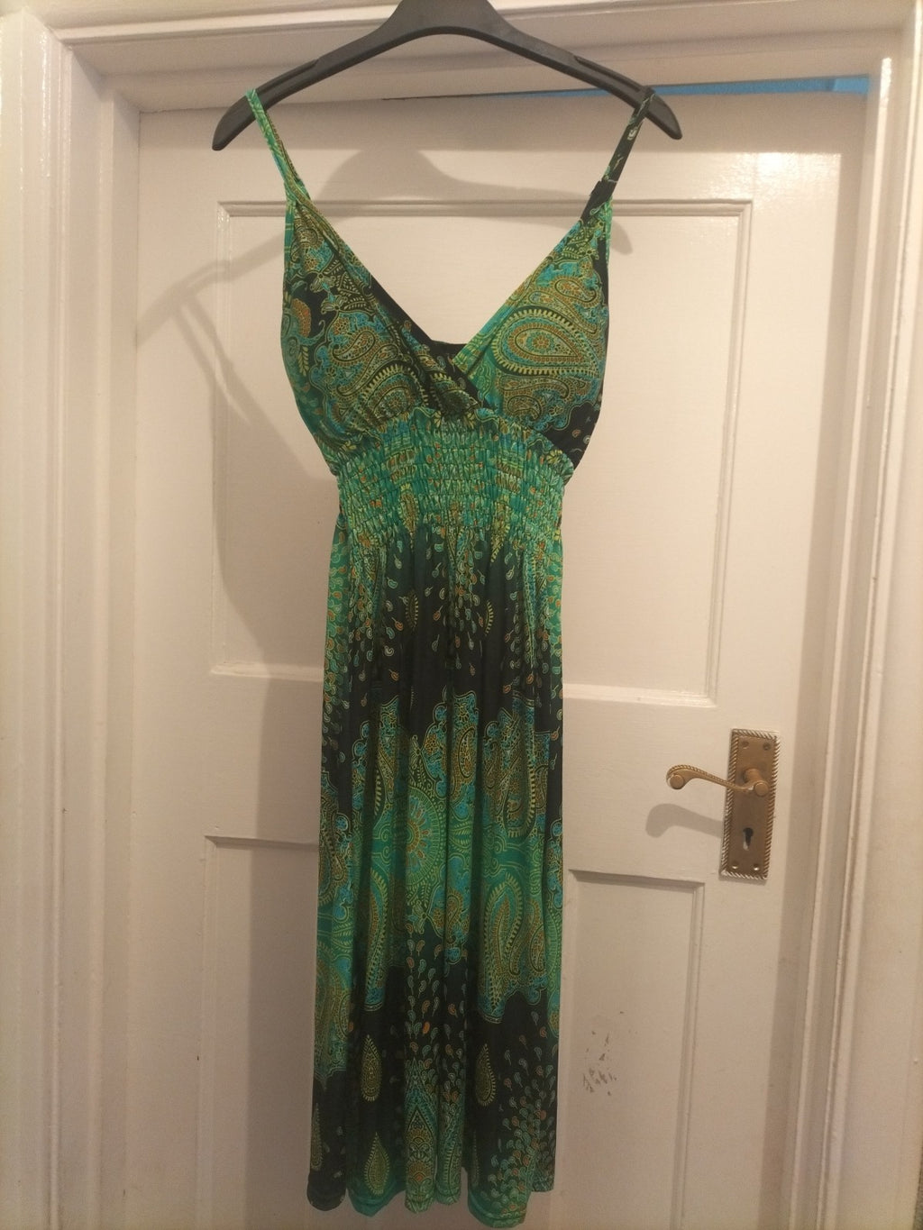 Destiny S/M Green Padded Sleeveless Dress