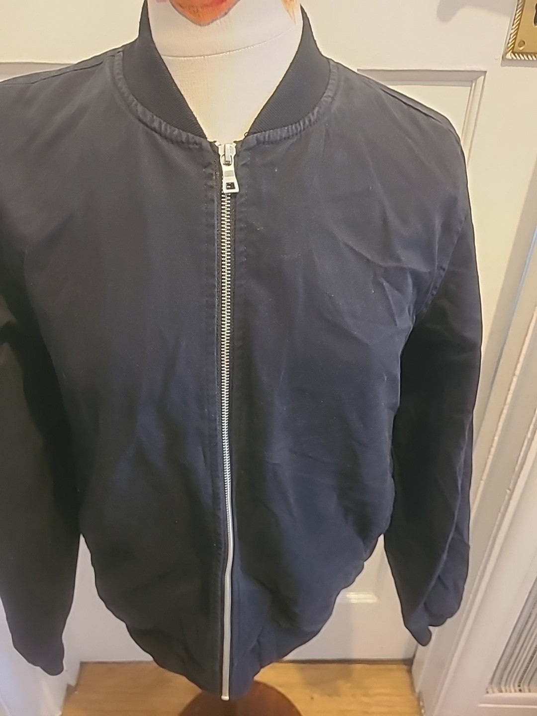 Mens Topman Size XS Black Zip Through Lined Jacket
