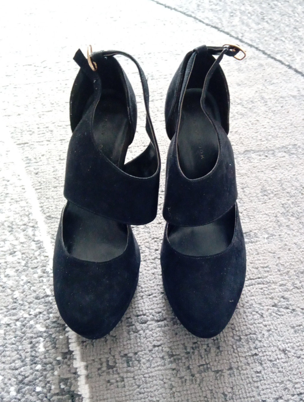Ladies Black Newlook Heeled Shoes Size 6 Free Delivery