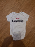 Pep&Co 0-3 Months White"Mini Celebrity" Babygrow