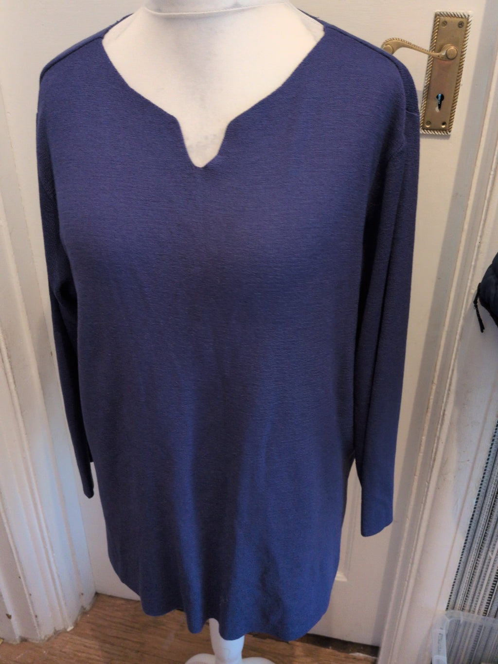 Marks And Spencer 20 Indigo Colour V Neck Jumper