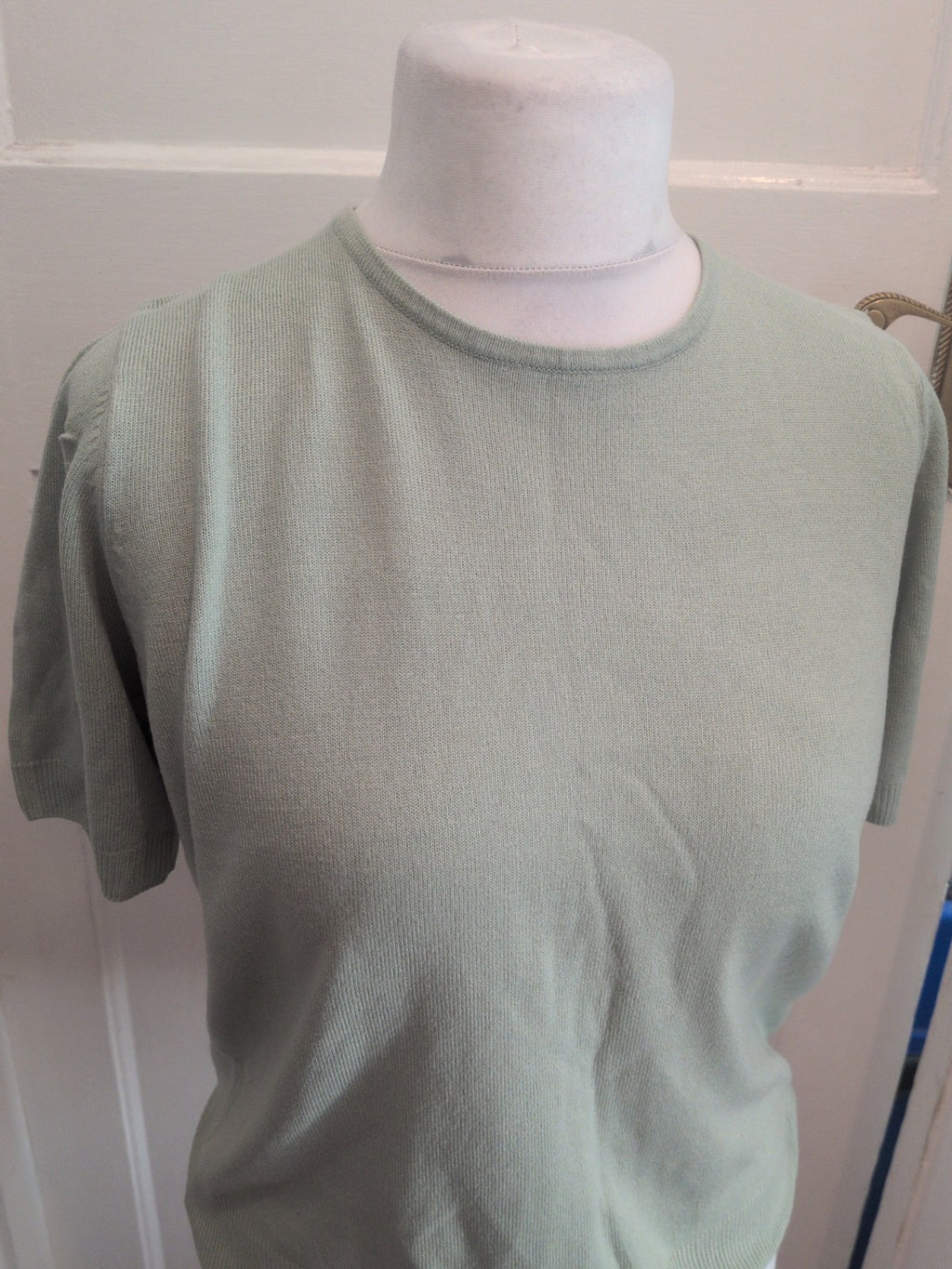 Marks And Spencer 14 Pistachio Short Sleeve Jumper
