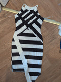 Ladies Size 6 Black And White Sleeveless Dress