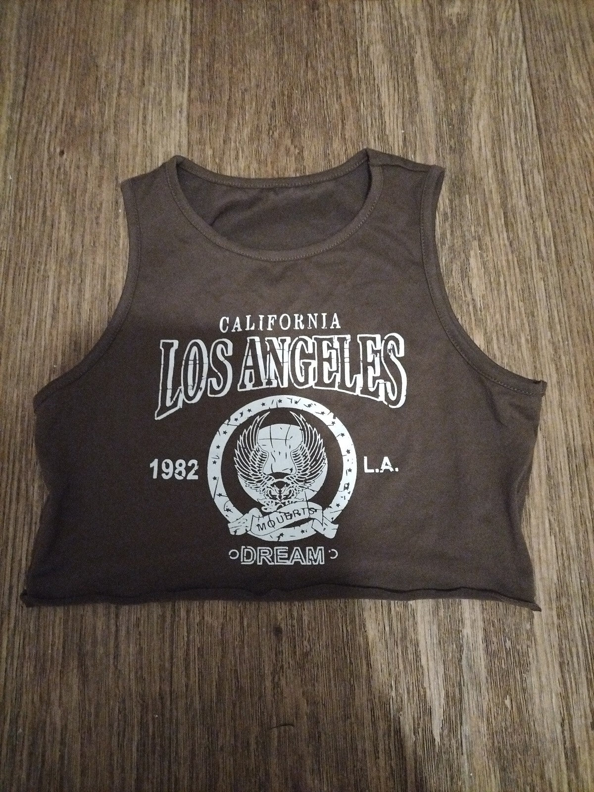 Ladies Shein Size S Brown Sleeveless California Belly Top