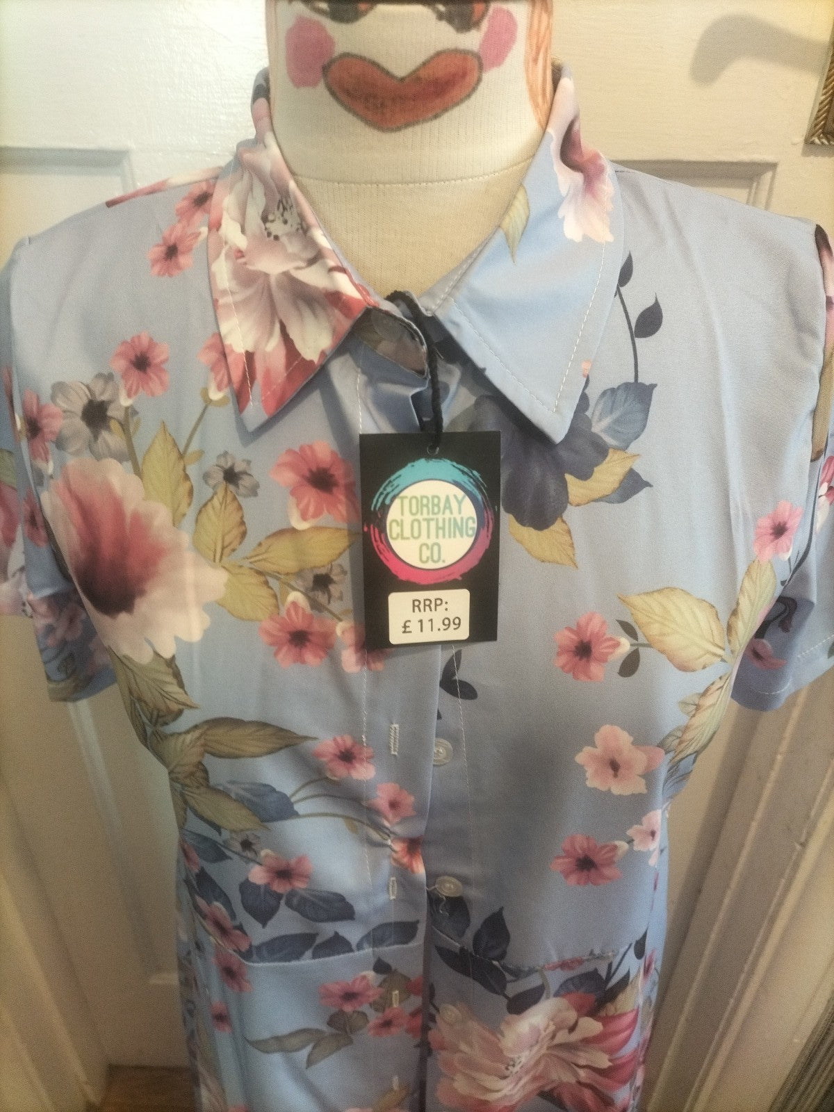 Brand new TorbayClothingCo Lilac Floral Short Sleeved A-line summer dress