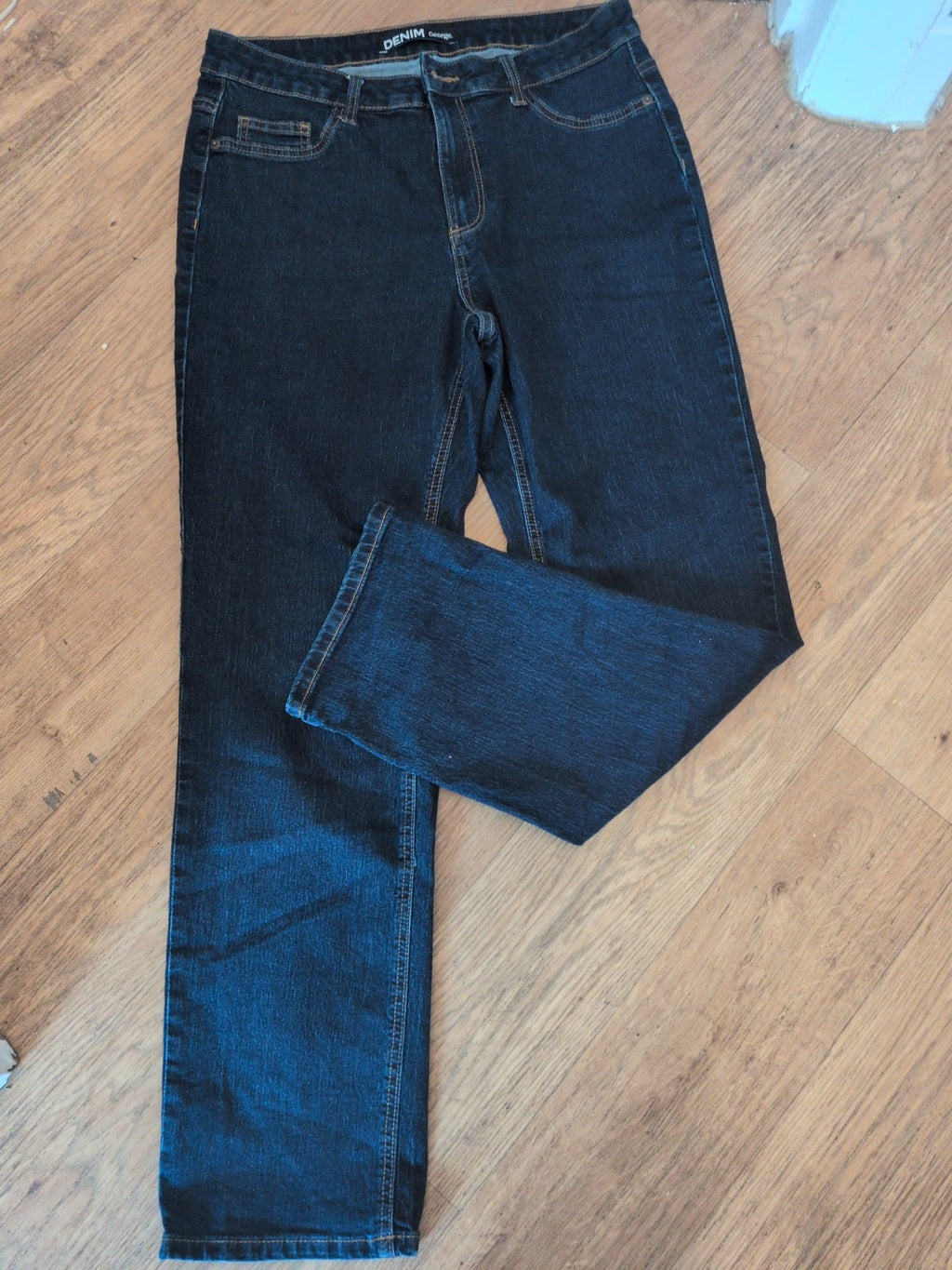 Ladies George Size 14 Dark Indigo Straight Jeans