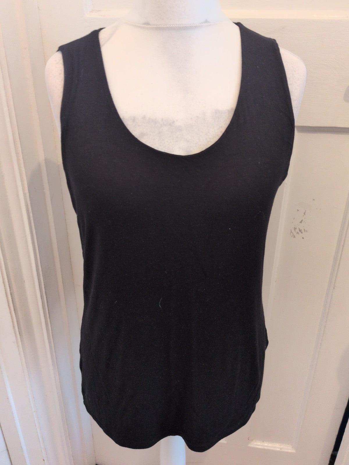 4XL Black Sleeveless Vest Style T-shirt