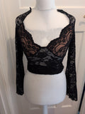 Shein Small Black Lace Long Sleeve Top