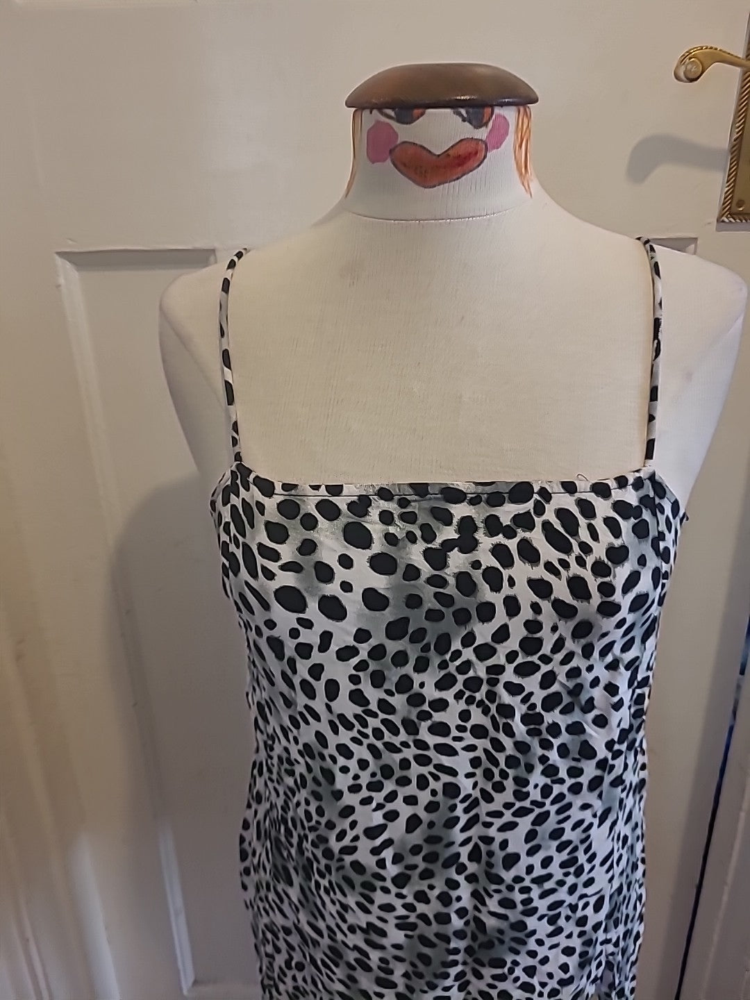 Ladies Motel Size Medium Spotty Animal Print Sleeveless Tshirt