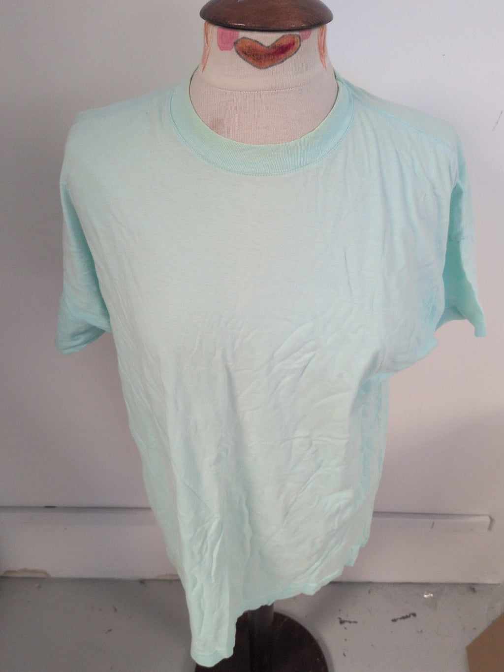 Ladies Large Turquoise Short Sleeve T-shirt