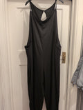 3XL Black Sleeveless Jumpsuit