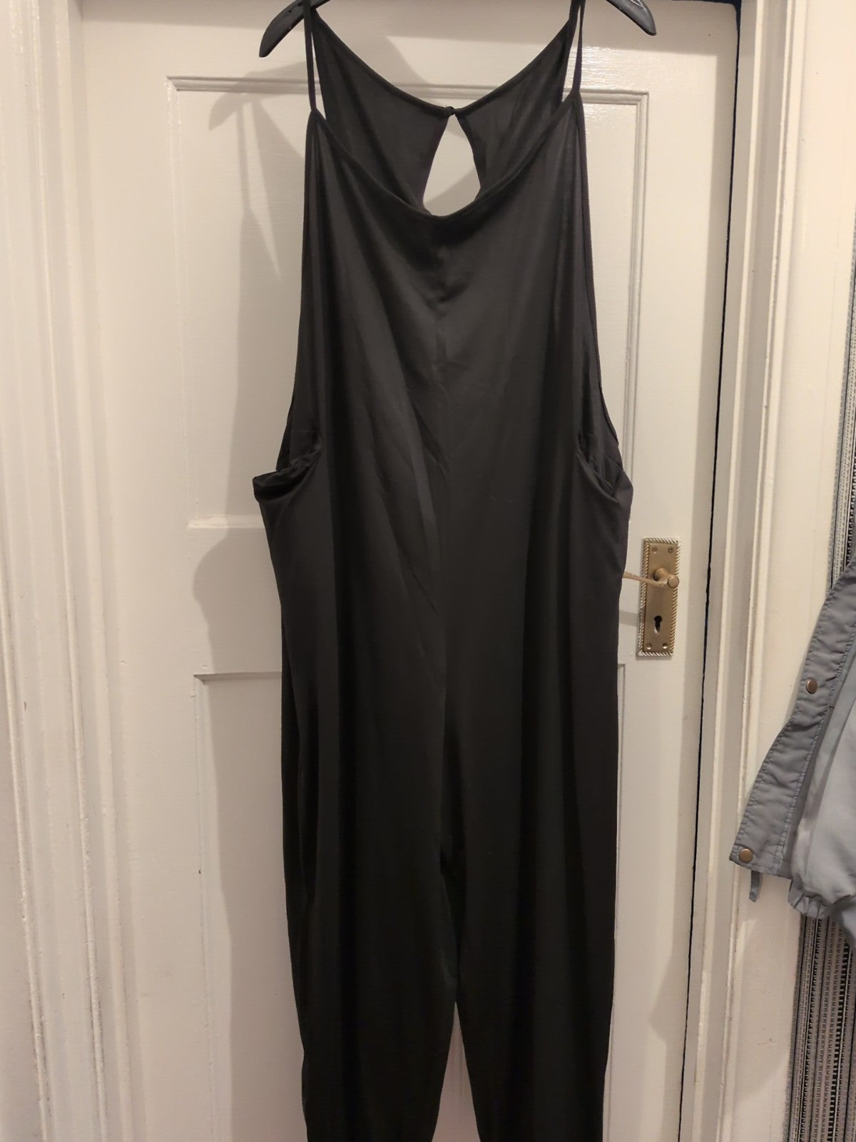 3XL Black Sleeveless Jumpsuit