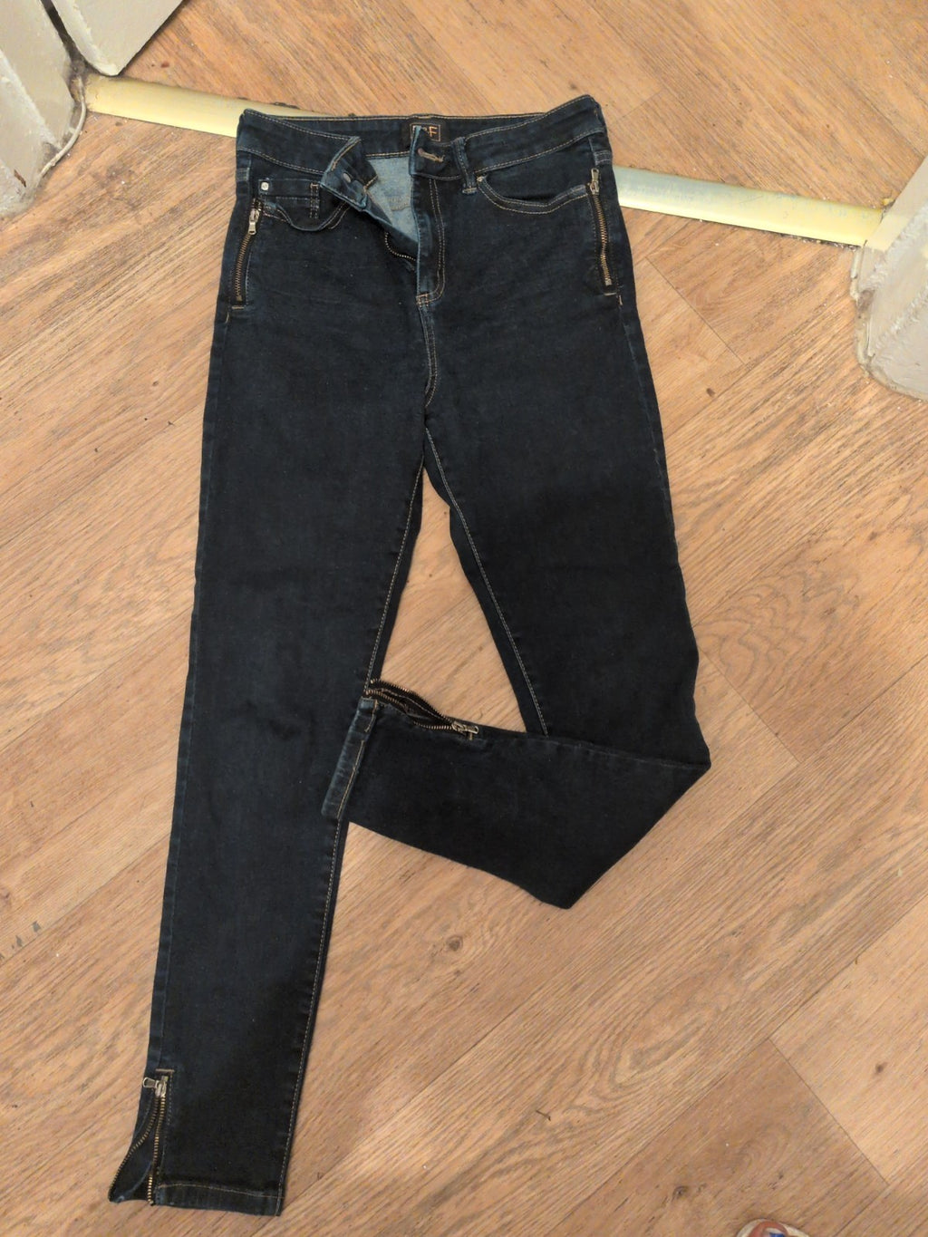 Ladies F&F Size 8 Dark Indigo Slim Jeans