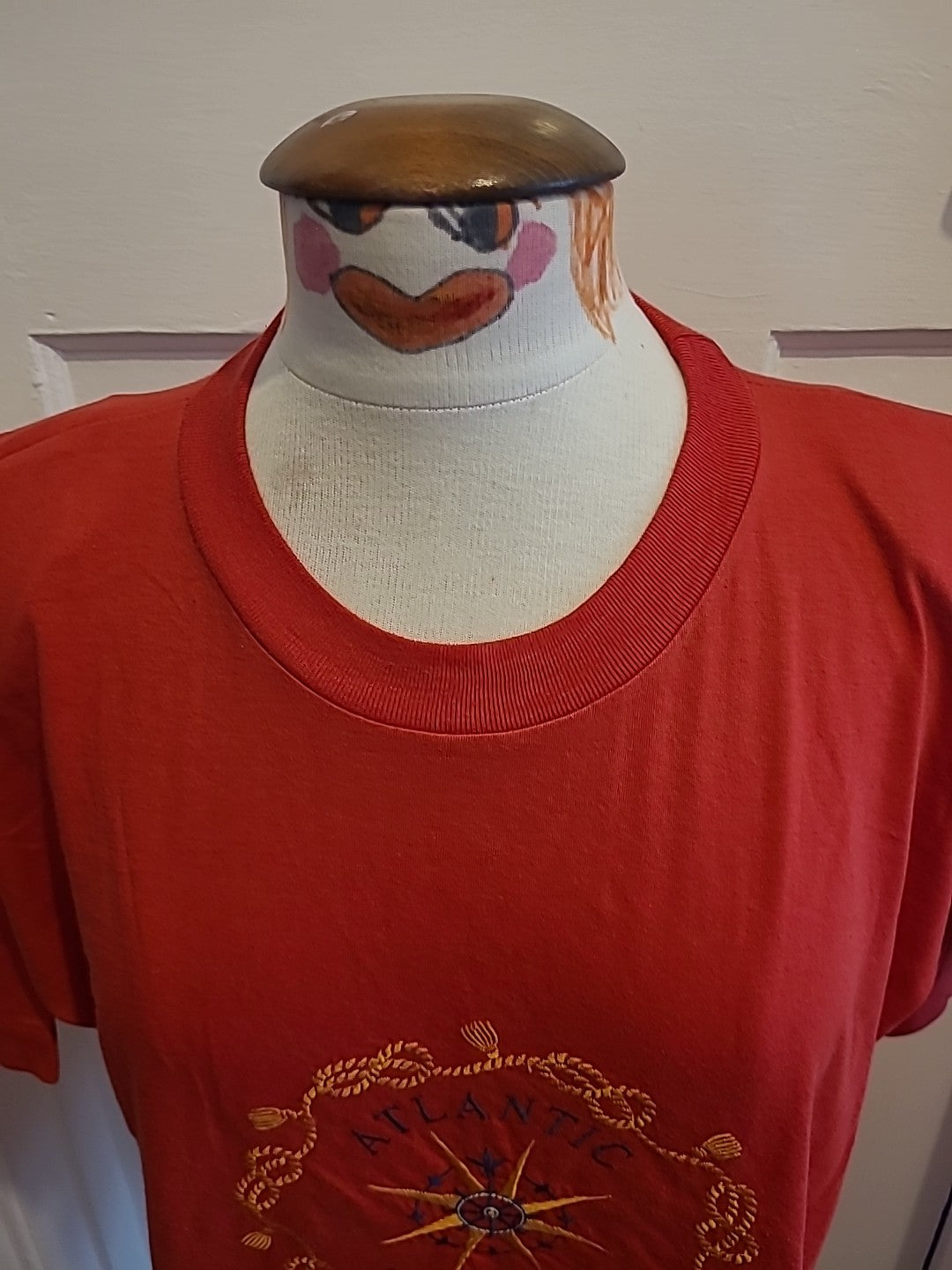 Mens Atlantic Crossing Size XL Red Padded Short Sleeved Tshirt