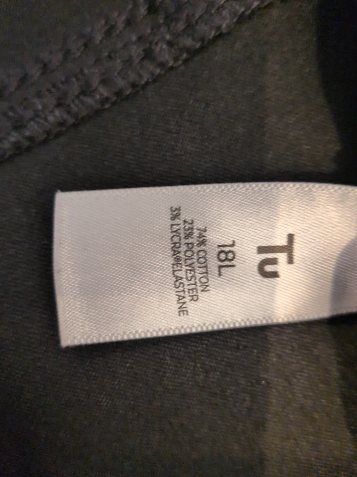 Ladies Denim By TU 18L High Waist Skinny Black Jeans