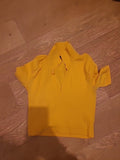 Zara Women’s Short Sleeved Collared Pastel Yellow Top Size S