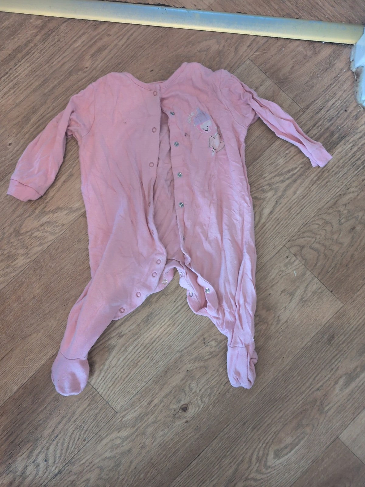 Pure Baby 9-12 Months Pink Sleepsuit