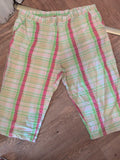 Ladies 2XL Multi Check Cropped Trousers