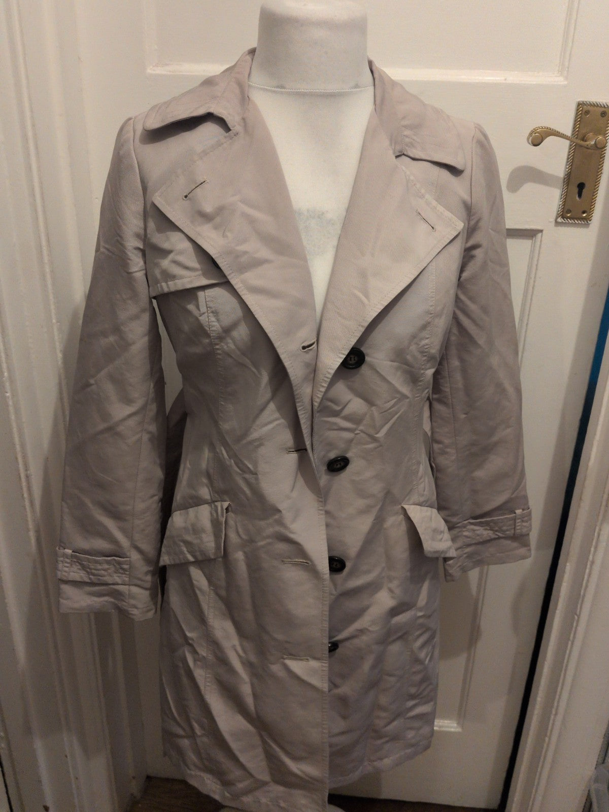 M&S Woman 10 Cream Oatmeal Lined Jacket