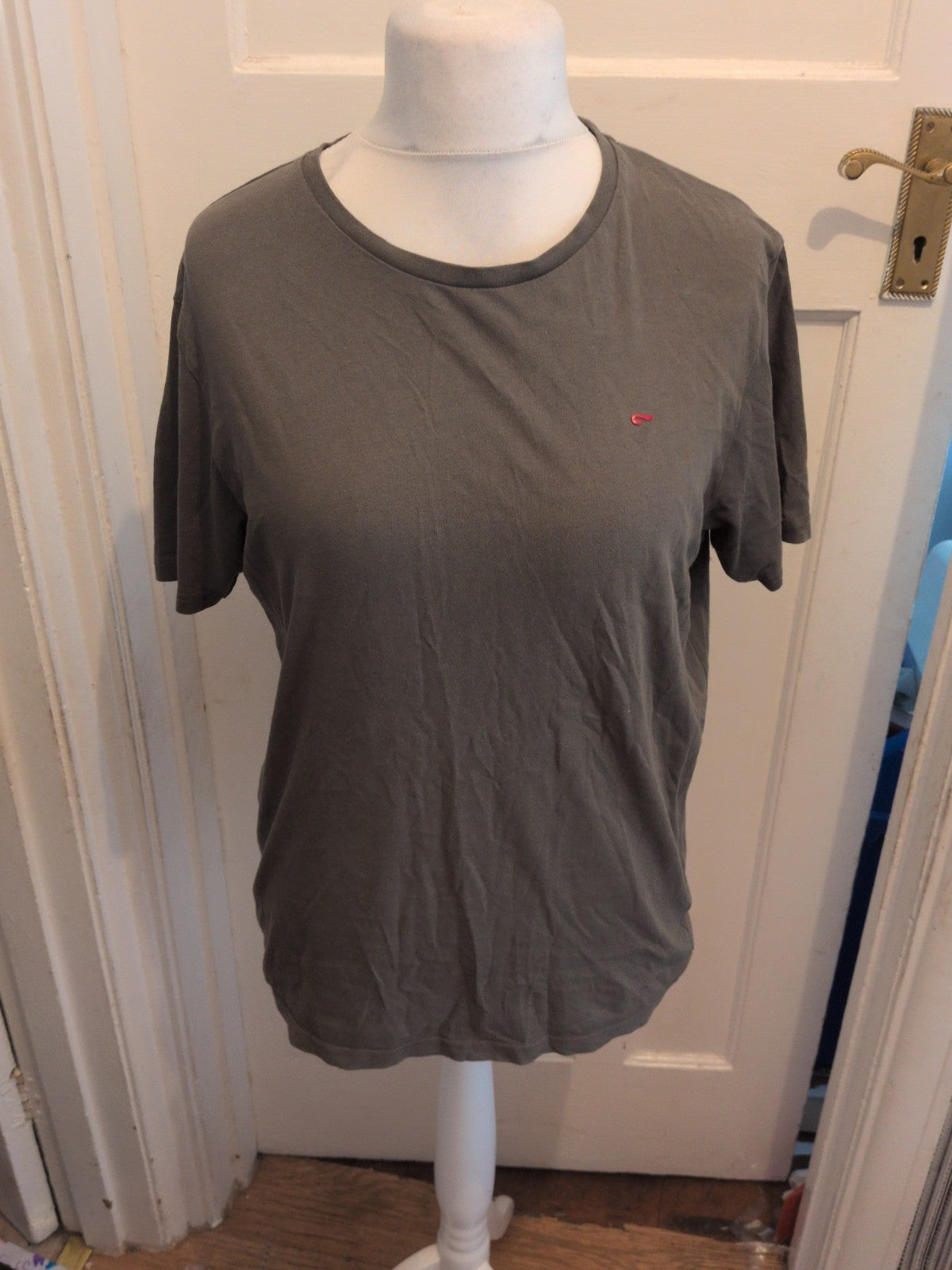 Mens Farah Medium Khaki Short Sleeve Pyjama Top