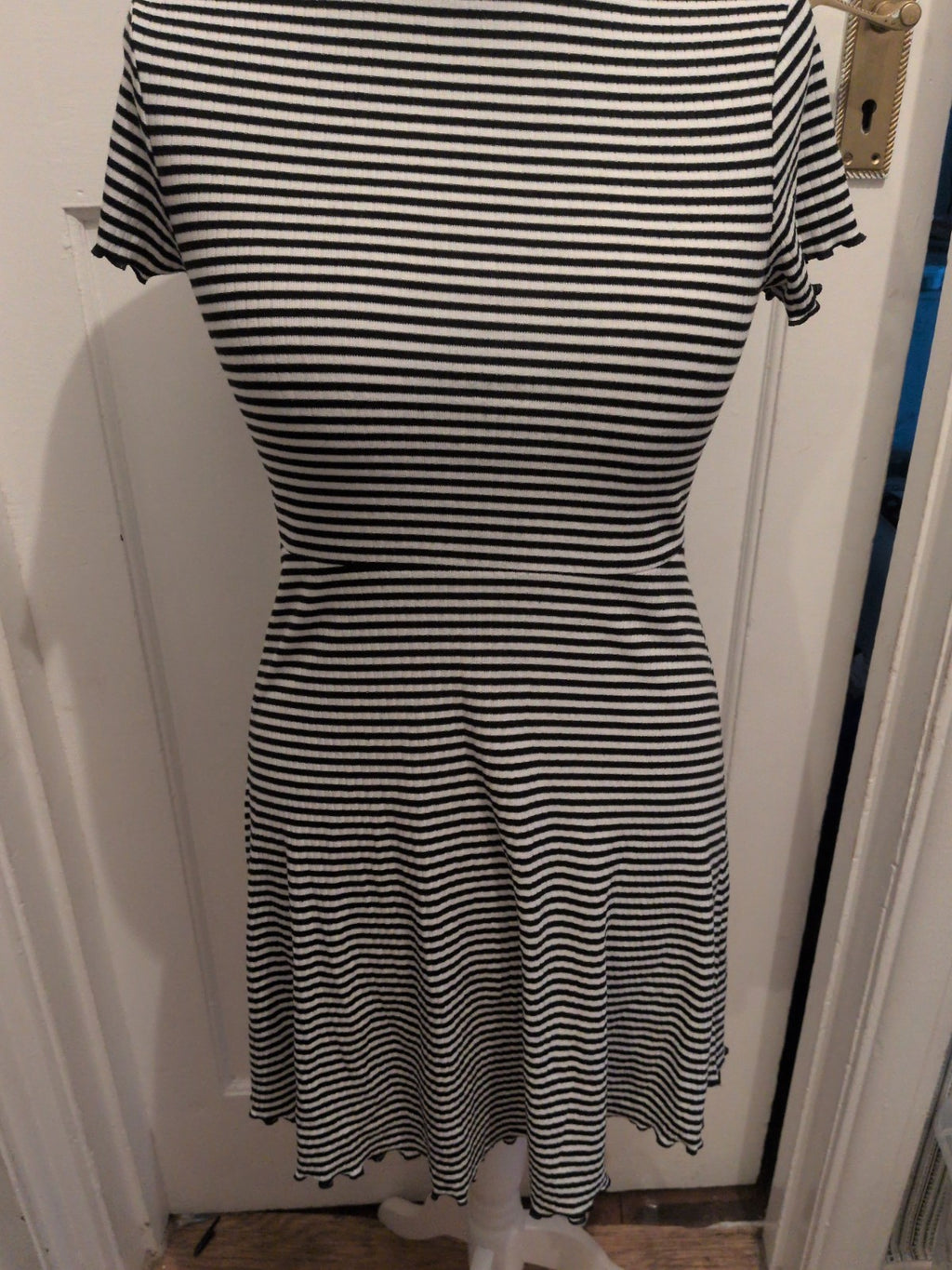 Limited Edition 12 Black Stripe Short Sleeve Dress