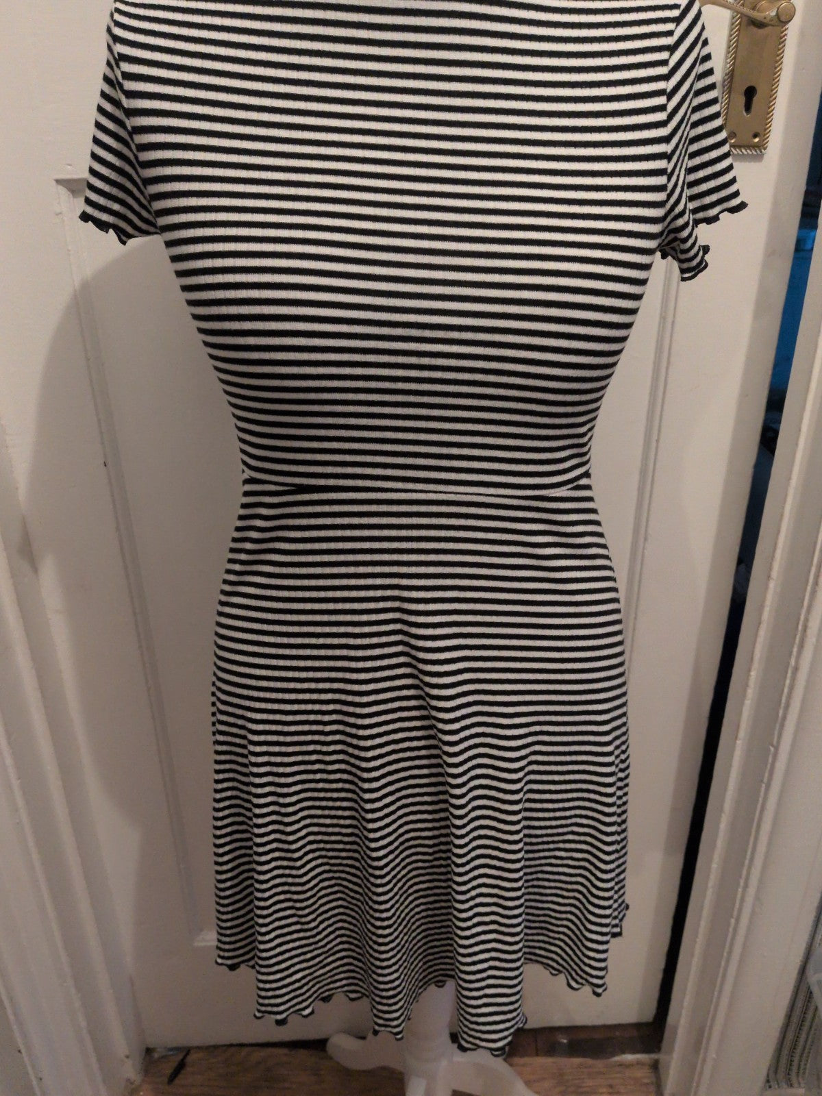 Limited Edition 12 Black Stripe Short Sleeve Dress