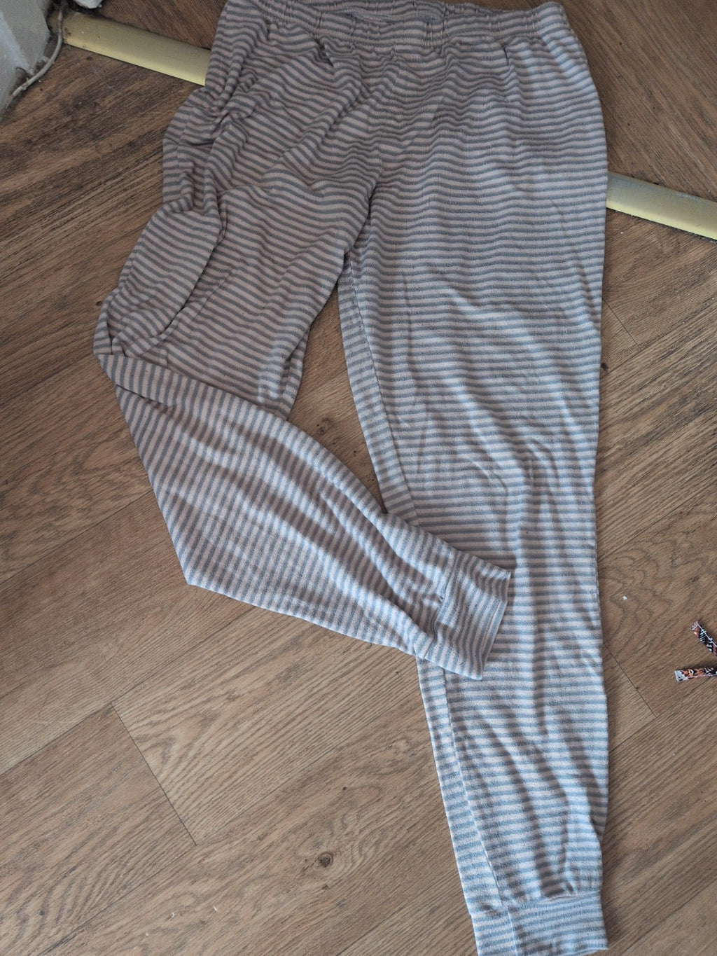 Tu 14 Pink And Grey Striped Pyjama Bottoms