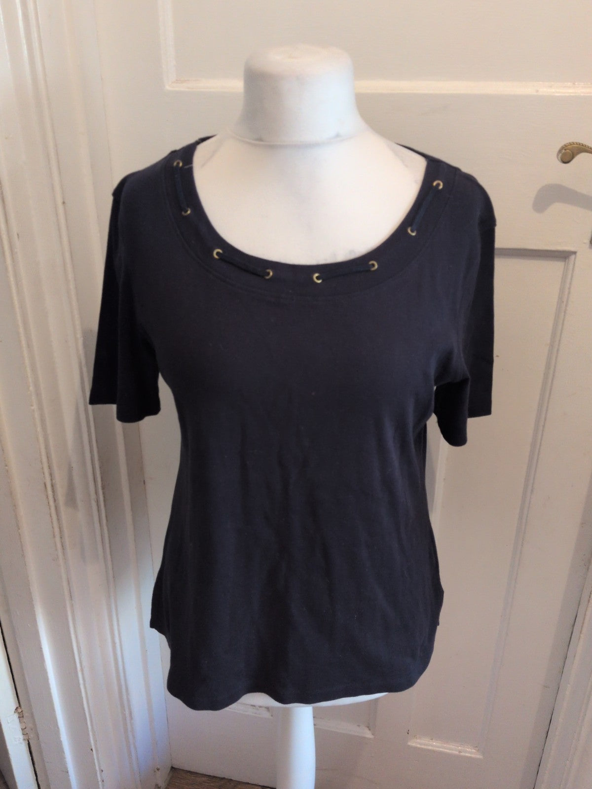 Ladies Marianna Collection Size 16 Navy Short Sleeve T-shirt Blouse