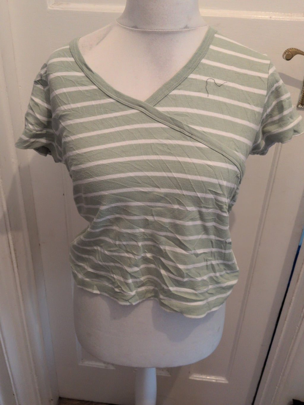 Editions Medium Pale Green Stripe Short Sleeve T-shirt