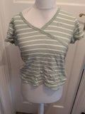 Editions Medium Pale Green Stripe Short Sleeve T-shirt