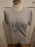 Mens North Coast Size Medium Tailored Fit Grey Print Short Sleeved Tshirt