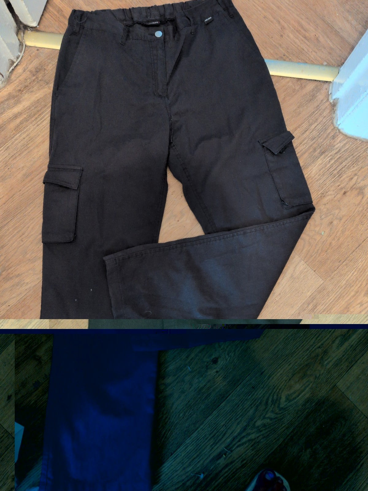 Dimensions 12UR Black Cargo Trousers