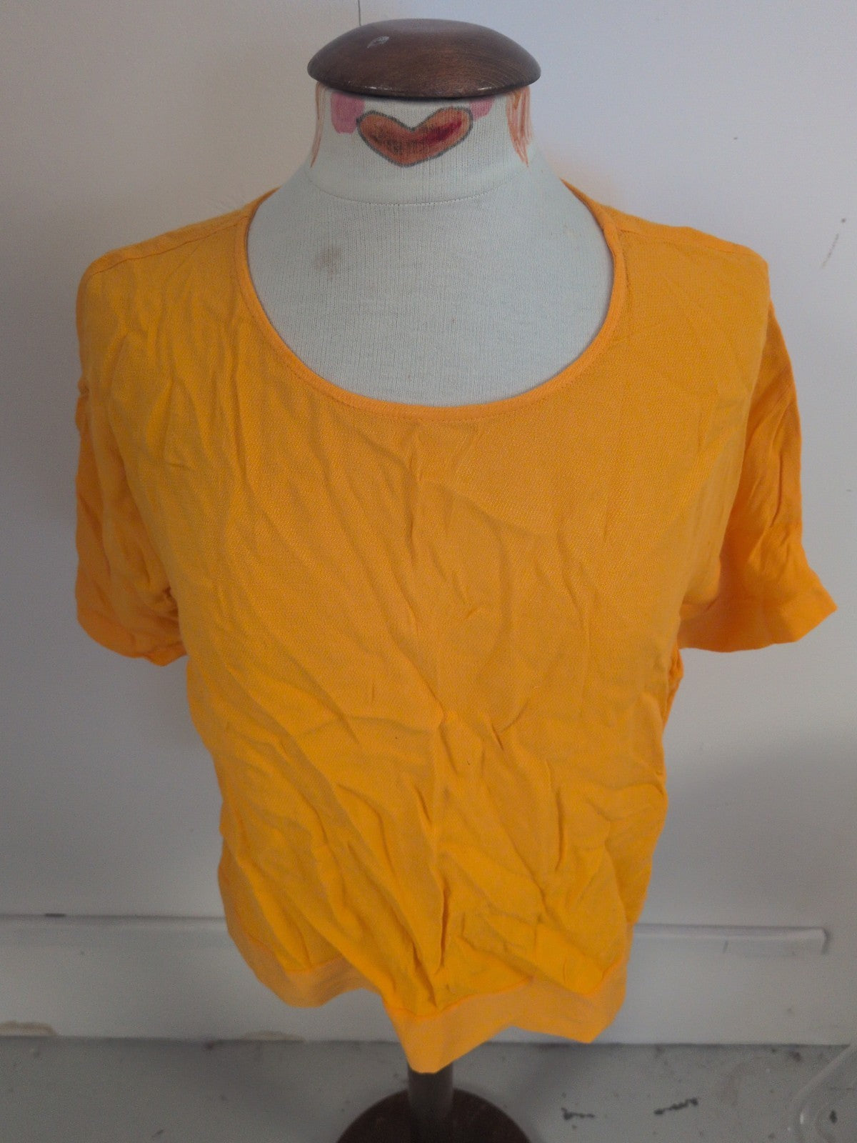 River Island 8 Orange Short Sleeve Blouse