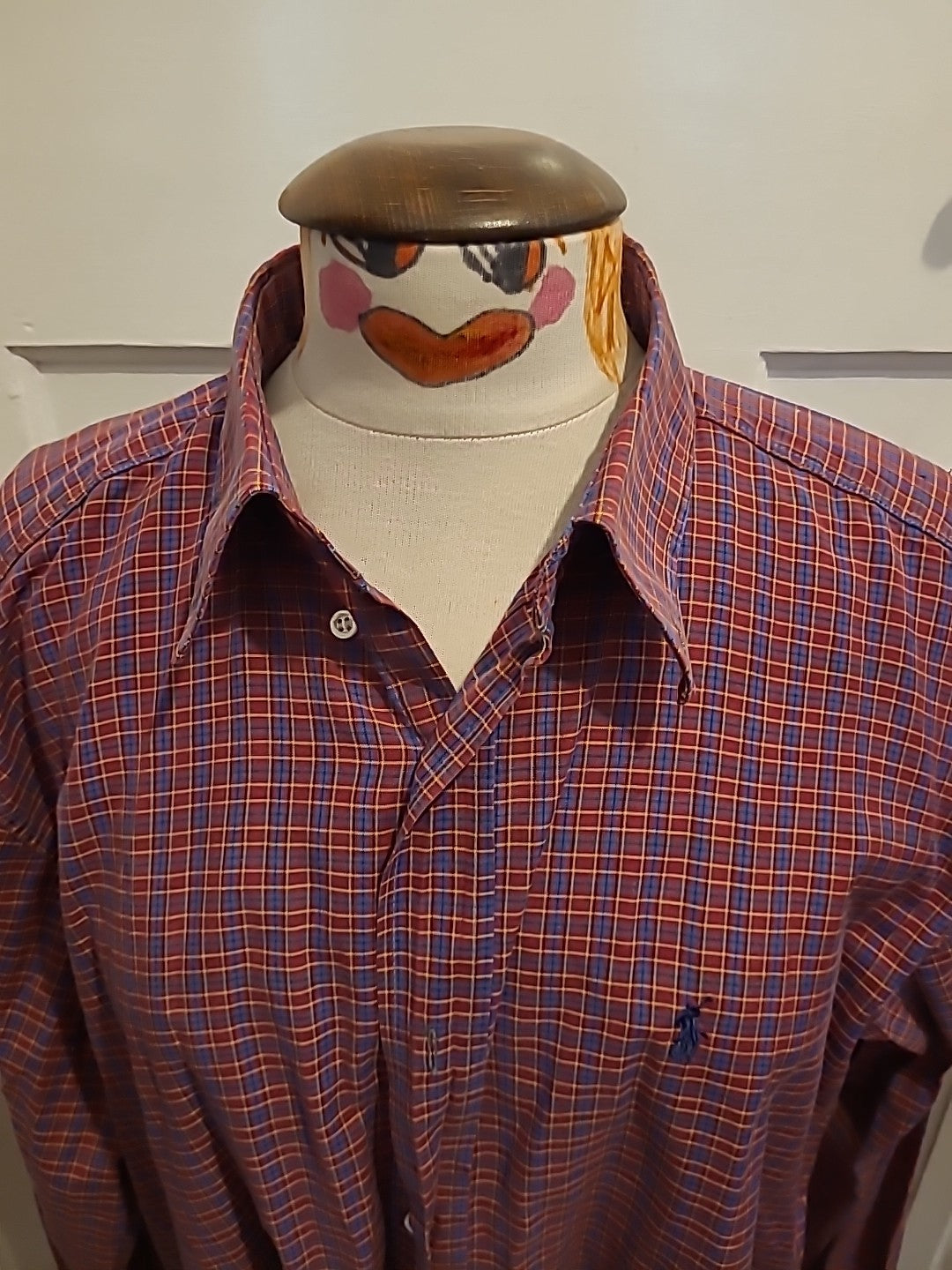Mens Shirt Ralph Lauren Size Large Red Check